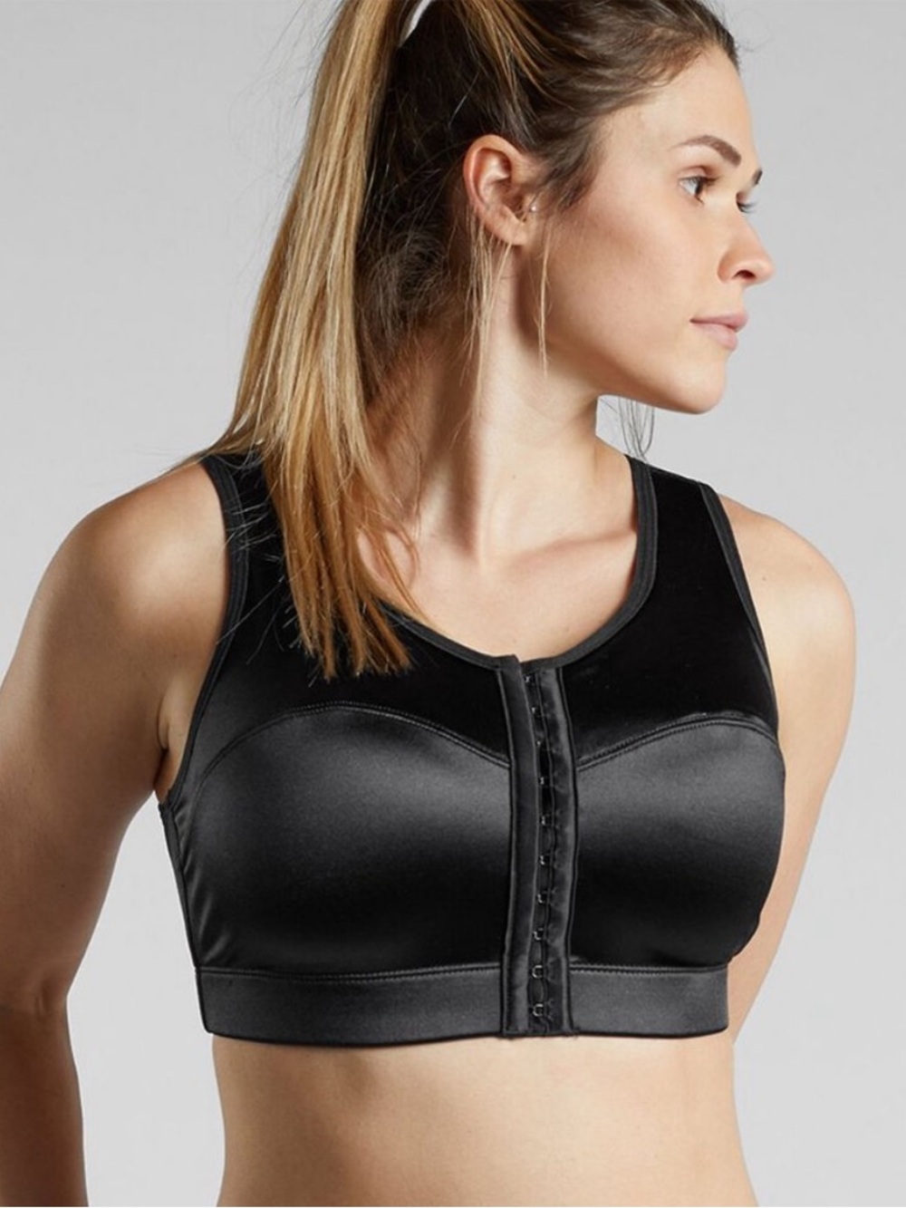 ENELL High Impact Sports Bra Black Sz 0 No Bounce Compression Wirefree NL100